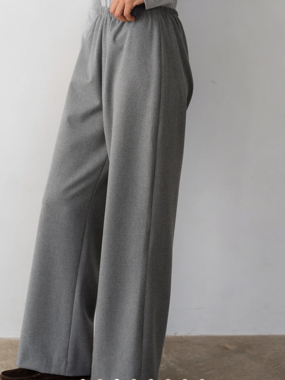 NWT Donni The Flannel Simple Pants Elastic Waist Pull On Trousers Heather Grey - Picture 6 of 12